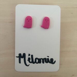 Ghost handmade polymer clay earrings